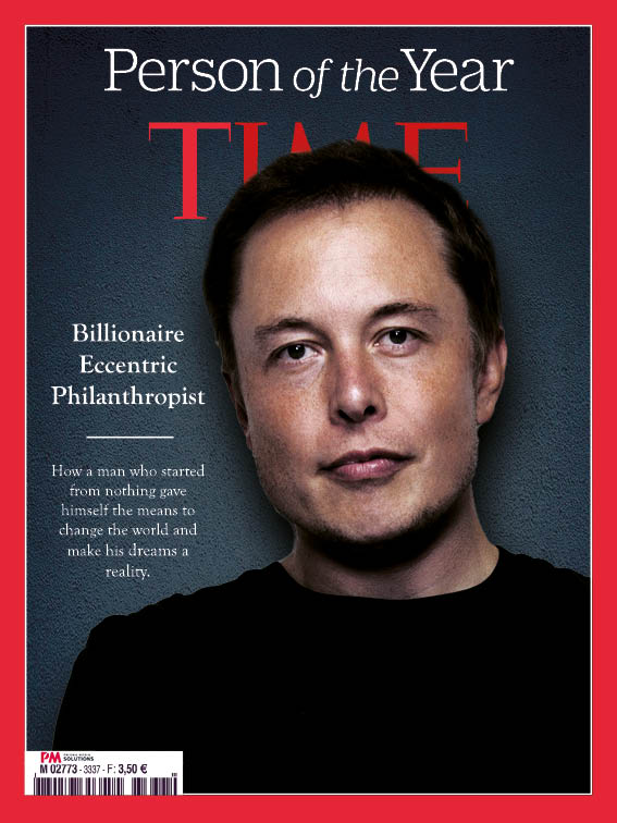 Création d'une couverture du magazine Time pour Elon Musk